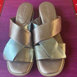 Aeresoles Metallic Hilary Slide Sandals